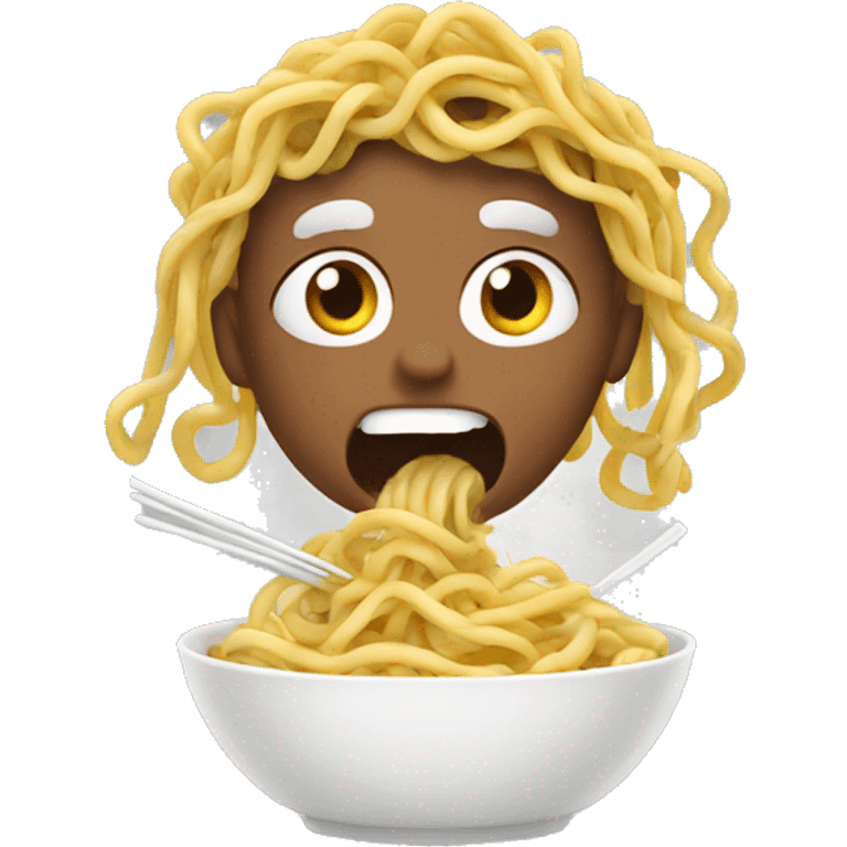 Eating noodle emoji