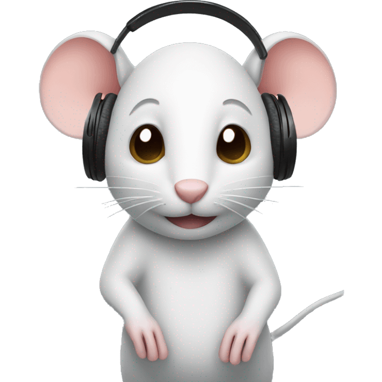 mouse with headphones emoji