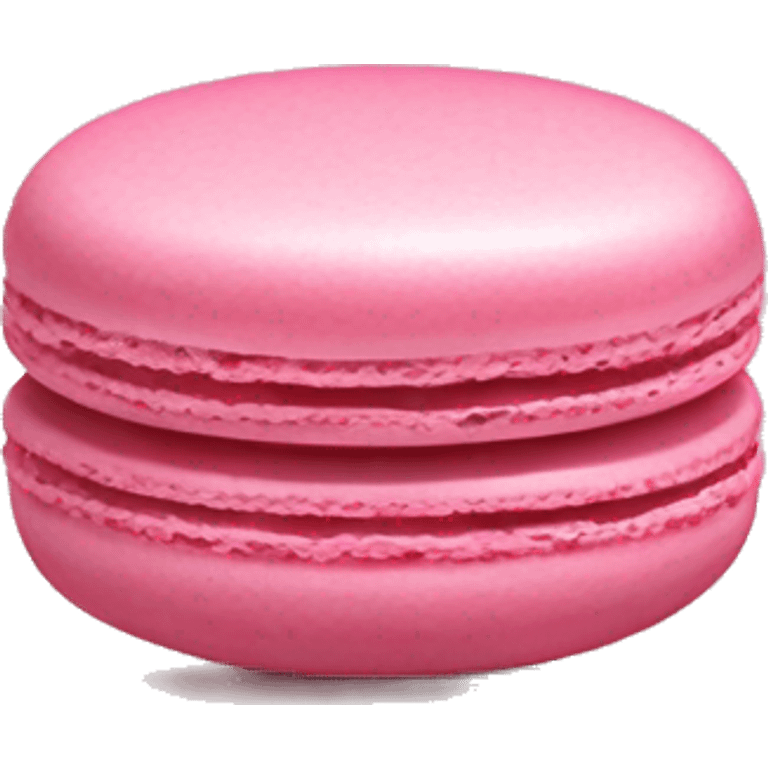 Realistic pink macaron isolated emoji