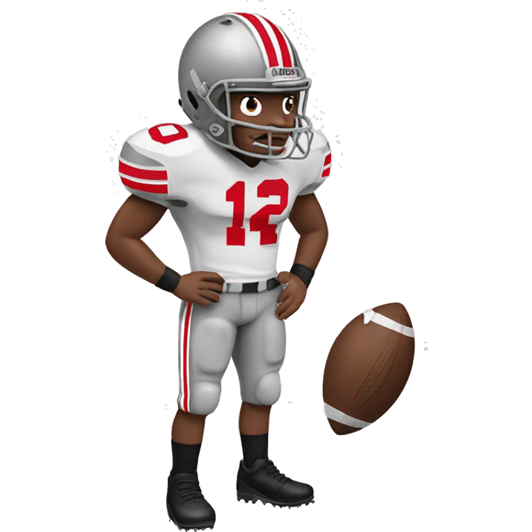 Ohio State University Football Player  emoji