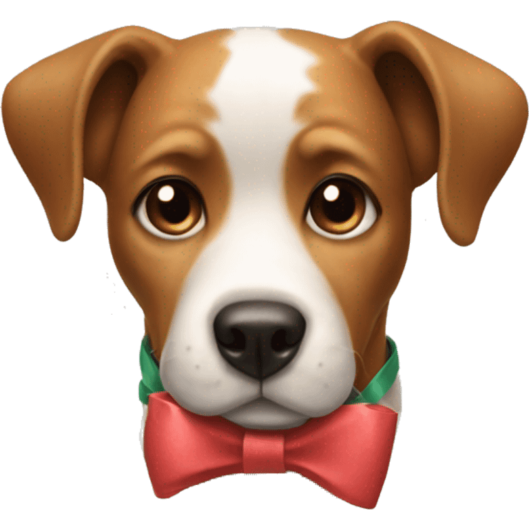 Dog with a bow  emoji