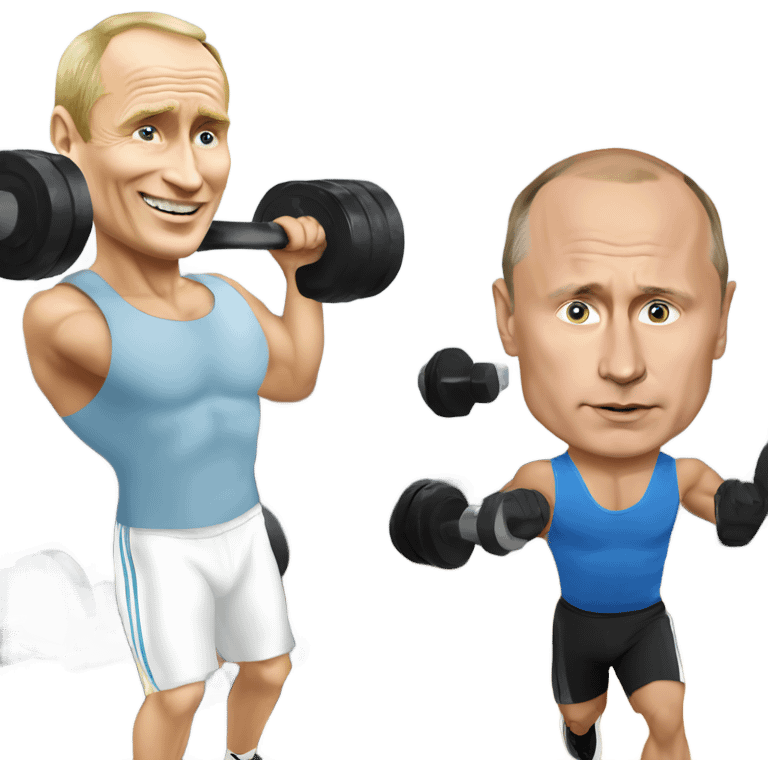  working out with Vladimir Putin  emoji