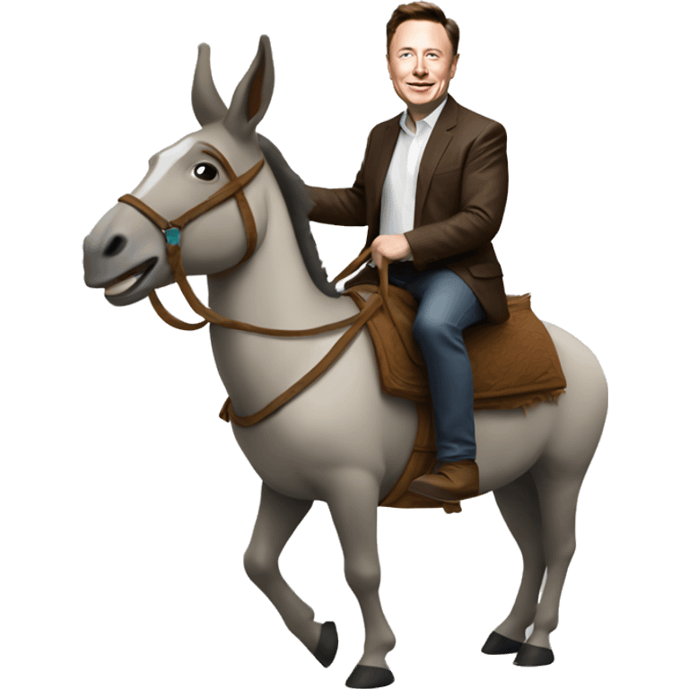 elon musk riding a donkey emoji