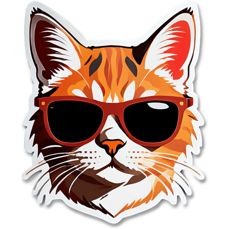 Cat with sunglasses emoji