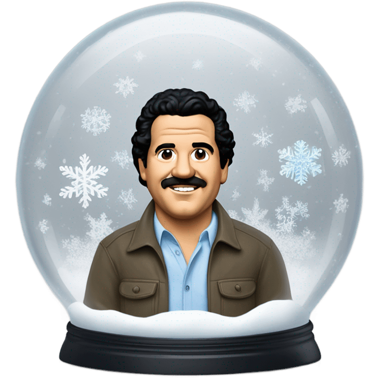 pablo escobar in snowing ball emoji