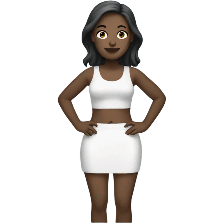 full body of a women with white skin  emoji