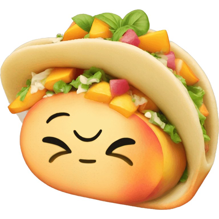 Pretty peach taco emoji