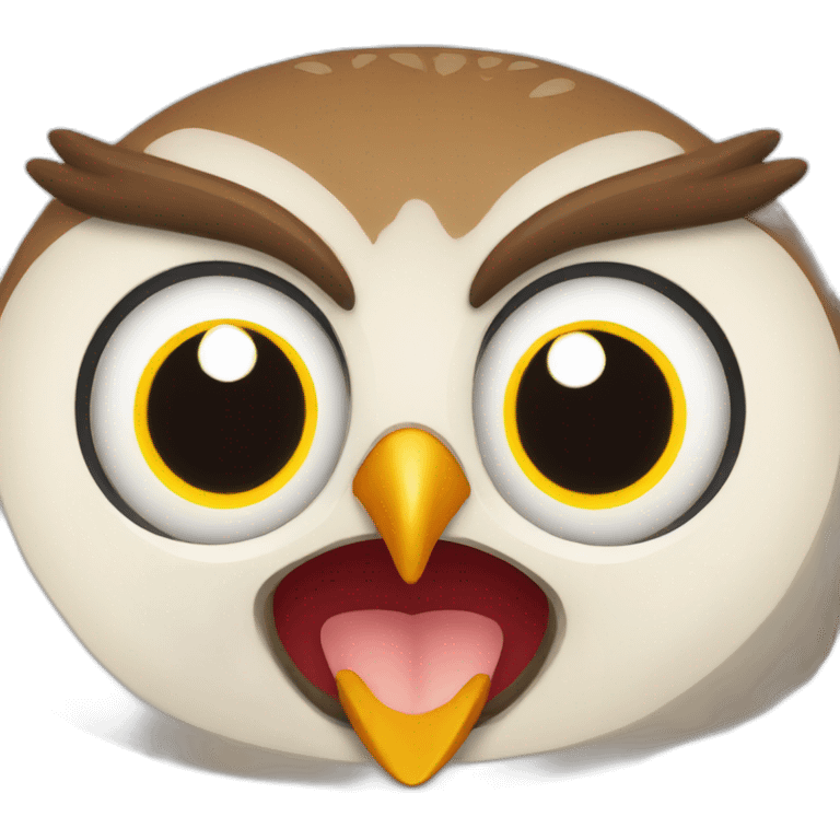 Happy owl emoji