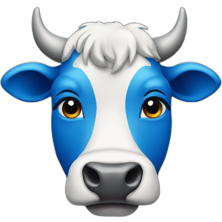 blue cow head emoji