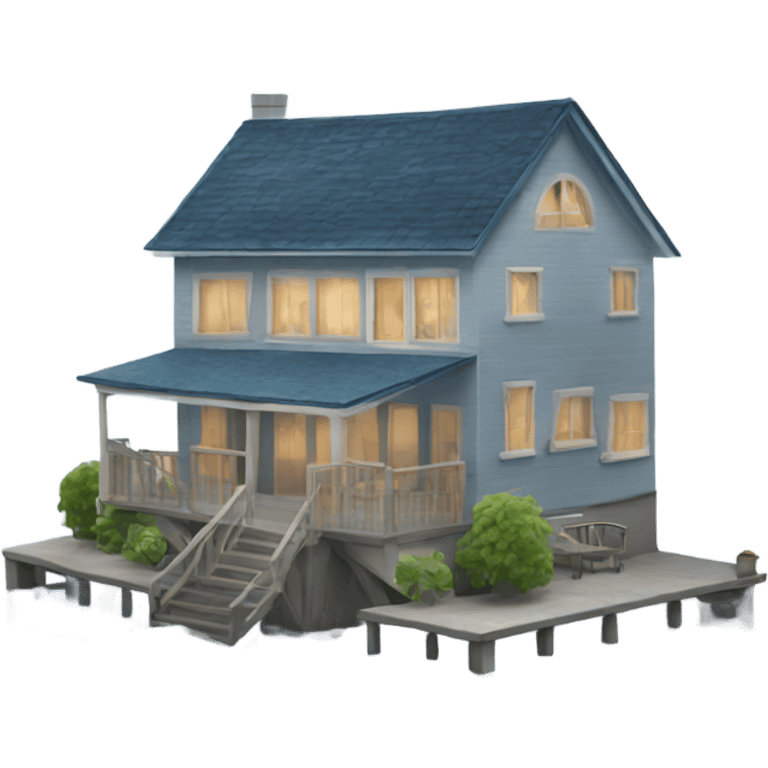 Waterfront house emoji