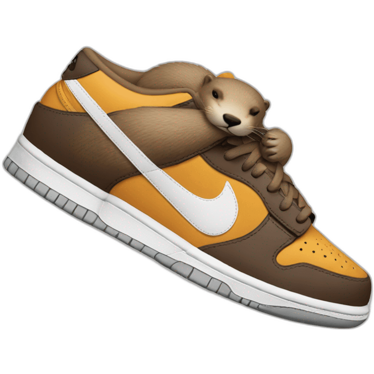 sleeping otter in nike dunks emoji