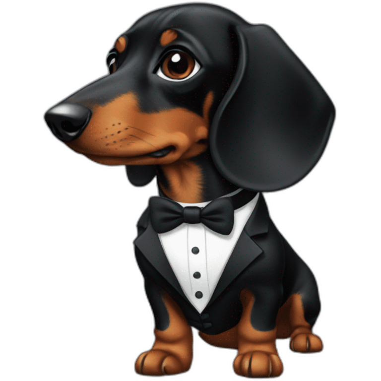 Dachshund with tuxedos  emoji