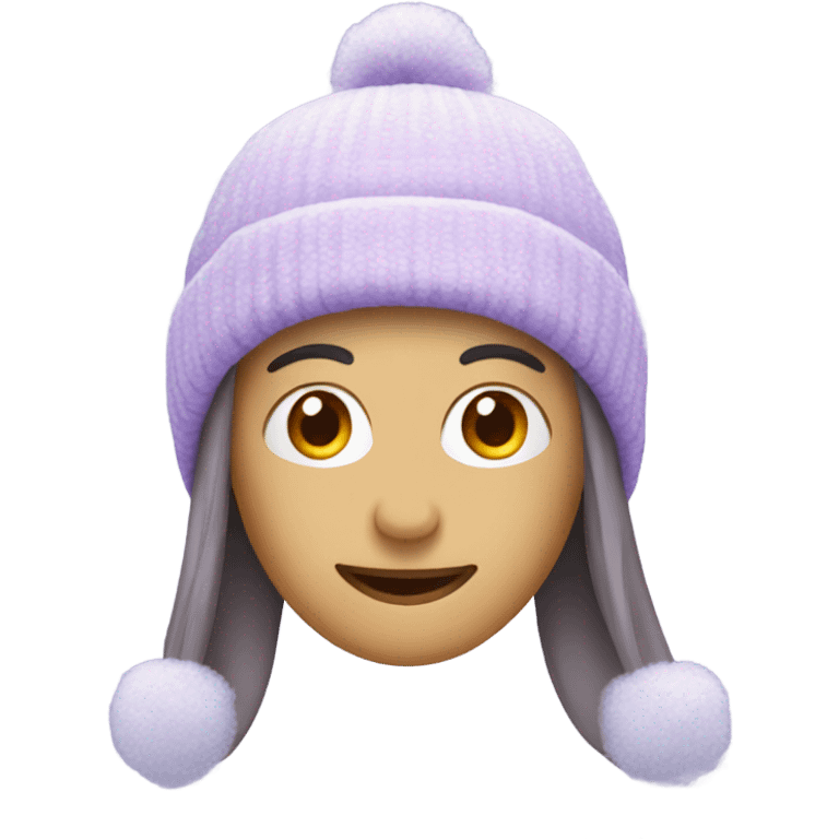 pastel purple winter hat emoji