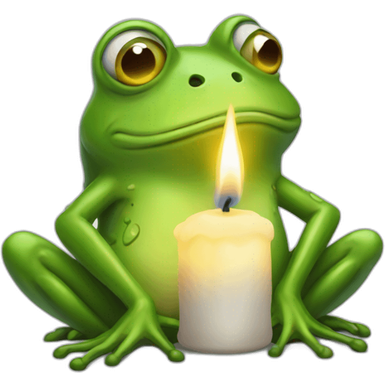 work dead frog with candle emoji