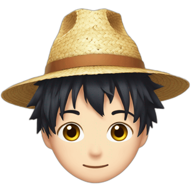 Hinata Shoyo dans Haikyu avec un chapeau de paille emoji