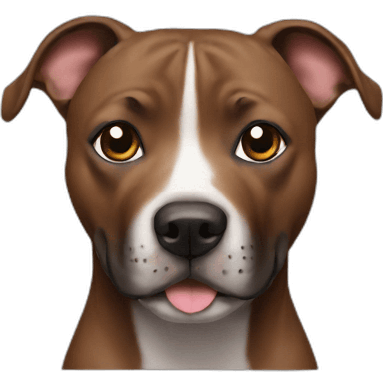 Staffy dog brown emoji