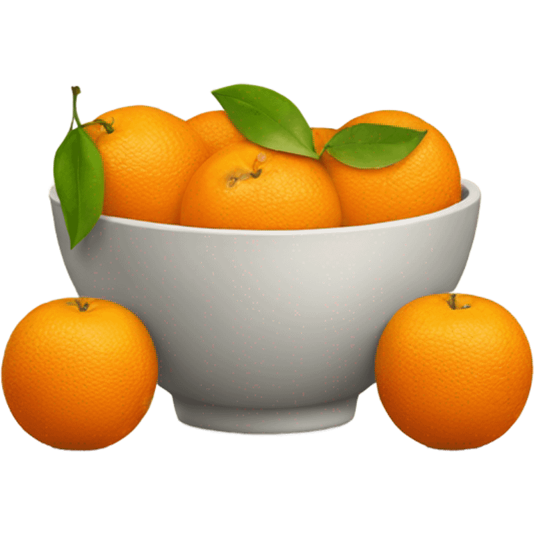 Bowl of oranges and apples emoji