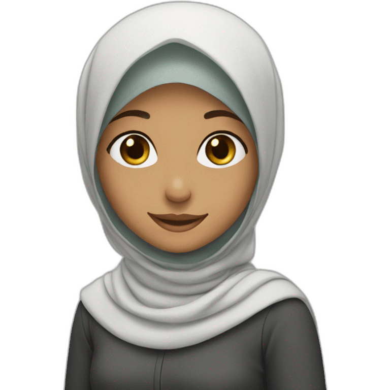 small hijabi girl smiling emoji