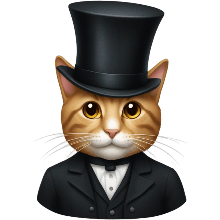 Cat with top hat emoji