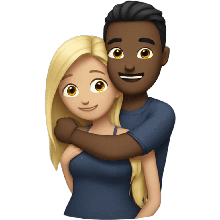 Couple hugging emoji