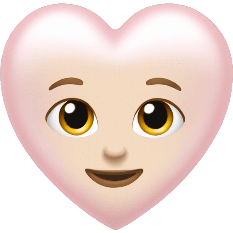 pearl light pink heart emoji