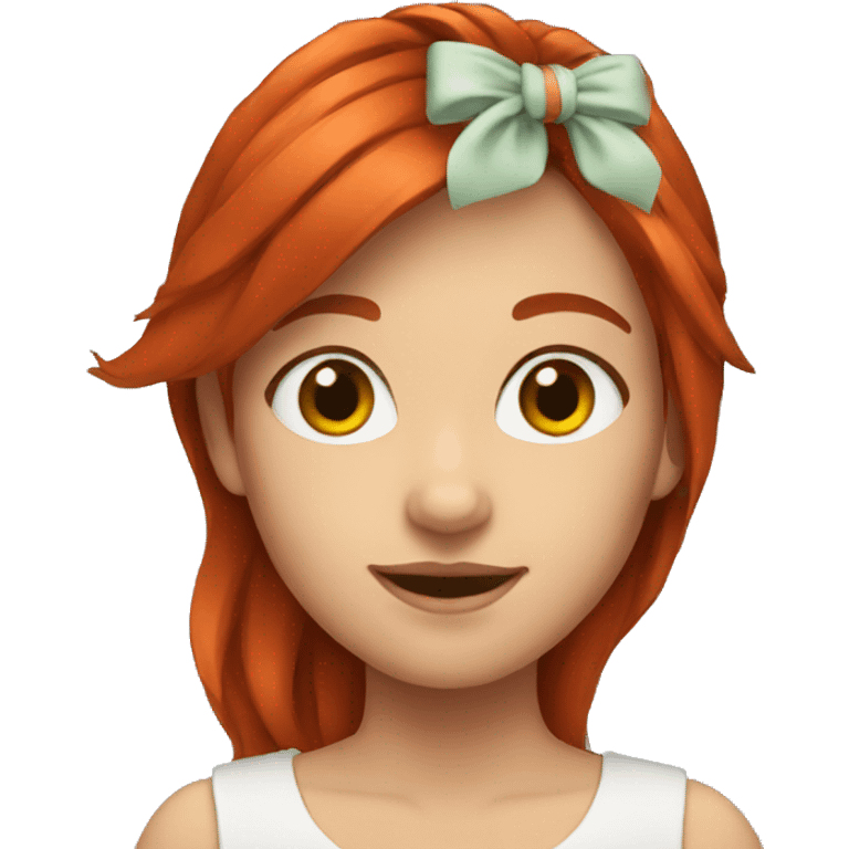 The girl with the red hair emoji