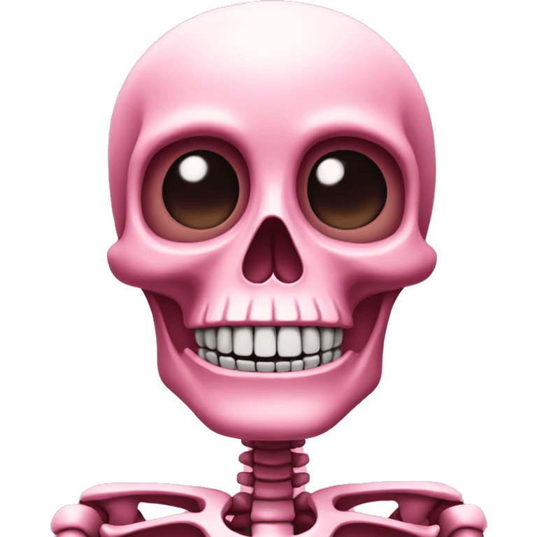 Pink skeleton emoji