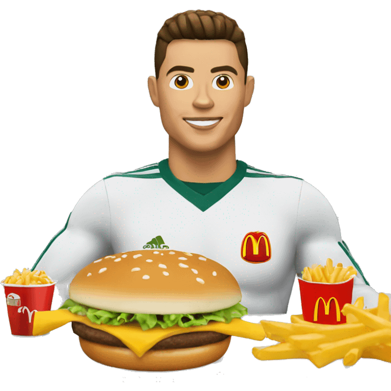 Ronaldo qui mange mcdonald's  emoji