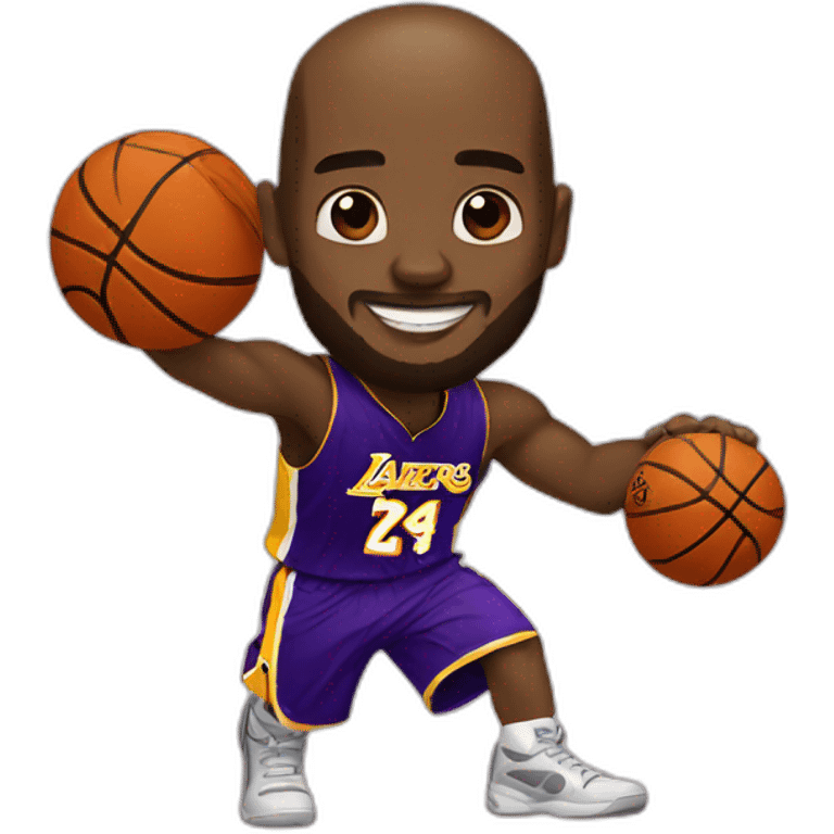 kobe bryant playing basketball emoji