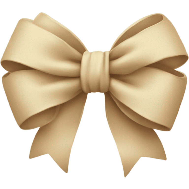 beige bow emoji