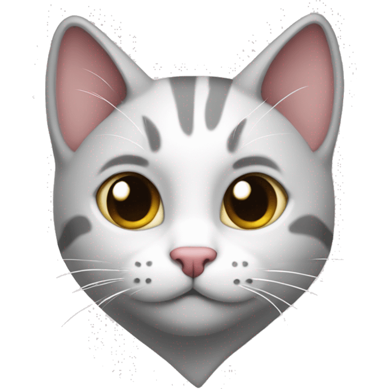 Gato con corazón blanco  emoji