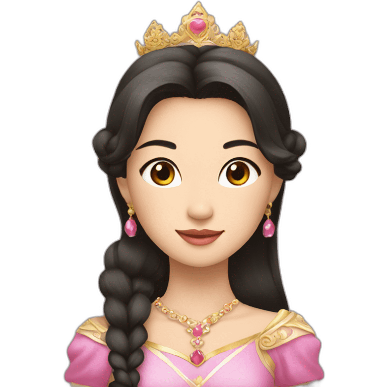 The most beautiful Asian princess with a crown with the inscription Ayana emoji