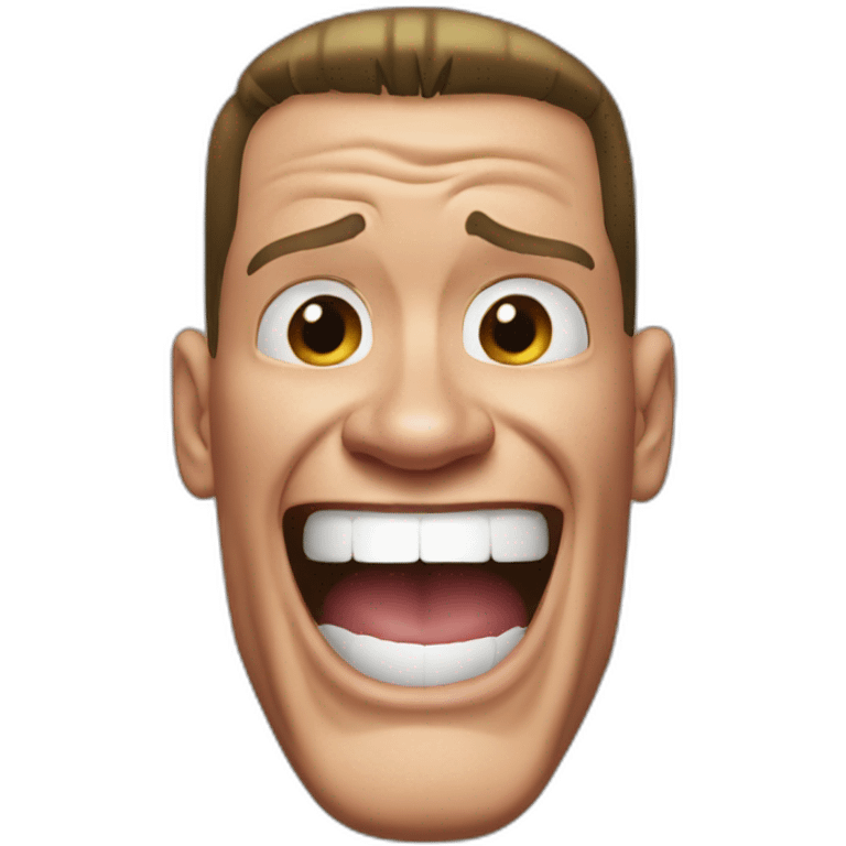 John cena face crying of laughter emoji emoji