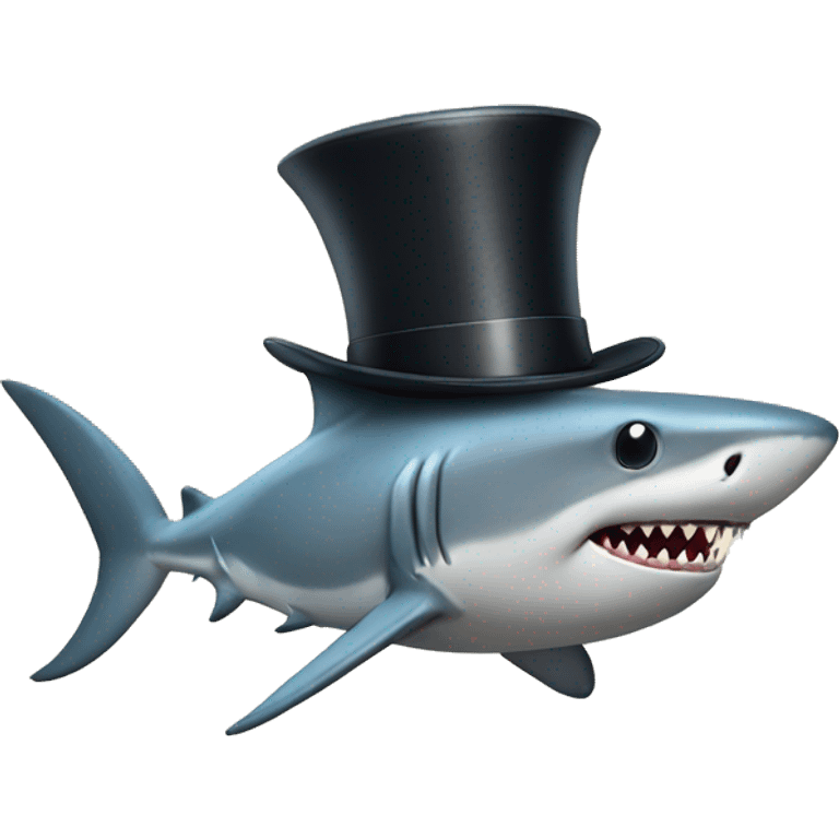 shark with a tophat emoji