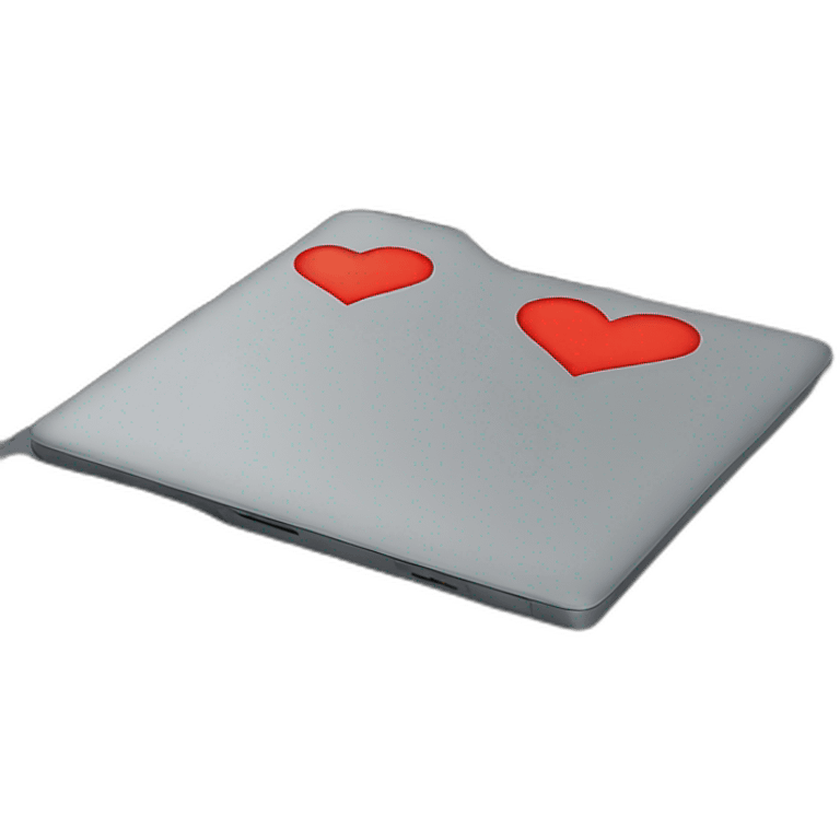 Laptop mit herz emoji