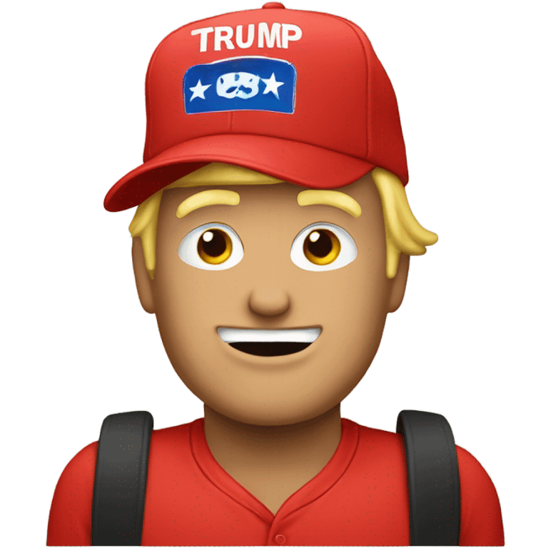 Trump wearing a MAGA baseball hat emoji