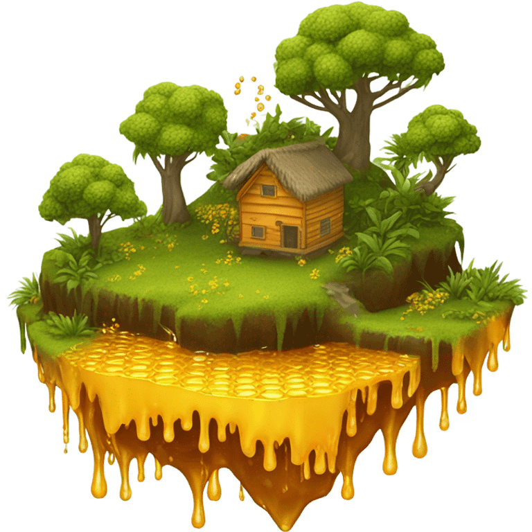 Swamp Island made of honey emoji