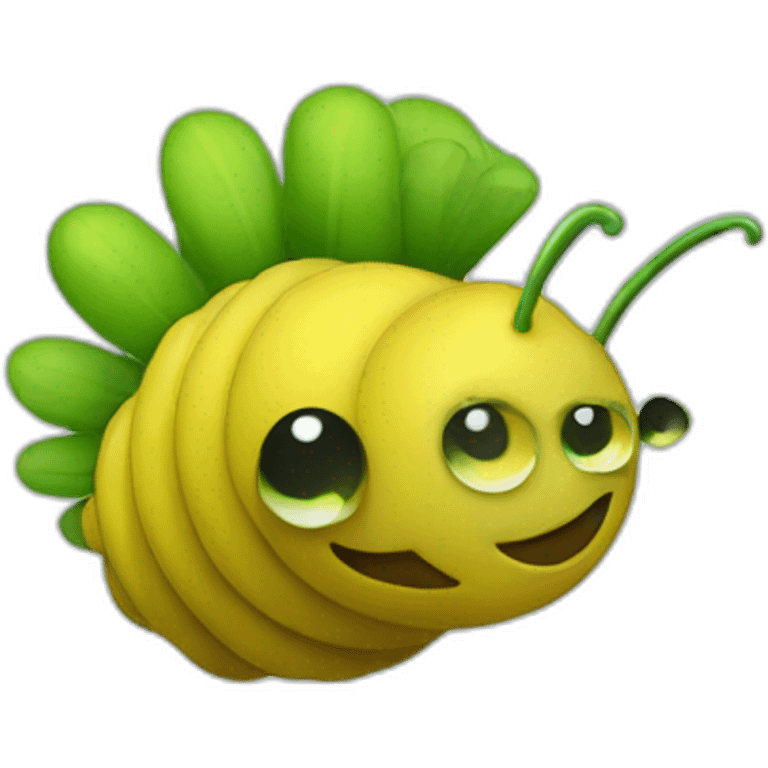 Clubbing caterpillar emoji