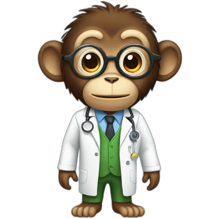 a scientist monkey emoji