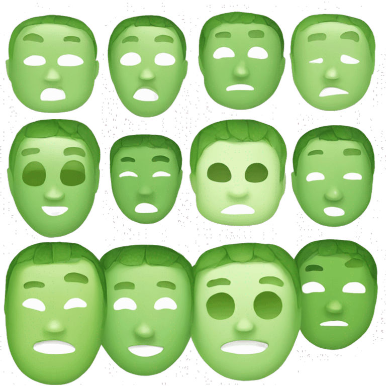 Cucumber mask pack emoji