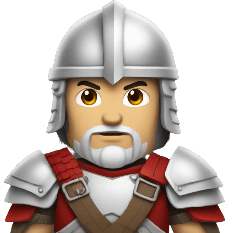 barbarian soldier with white skin and red armor facing forward  emoji