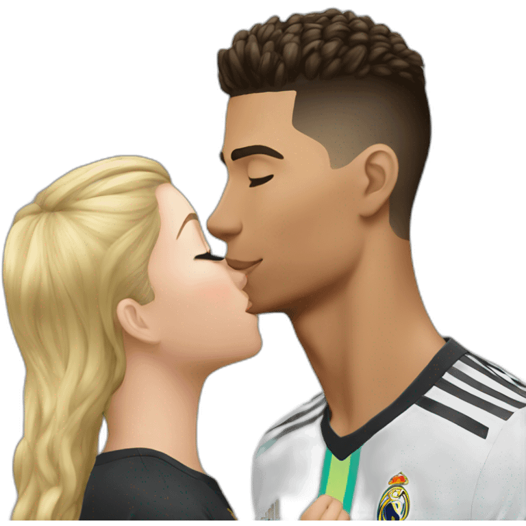 girl kiss ronaldo emoji