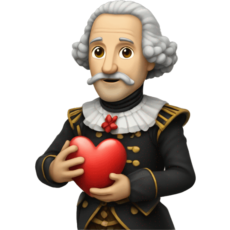 Cervantes holds his heart in his hand emoji