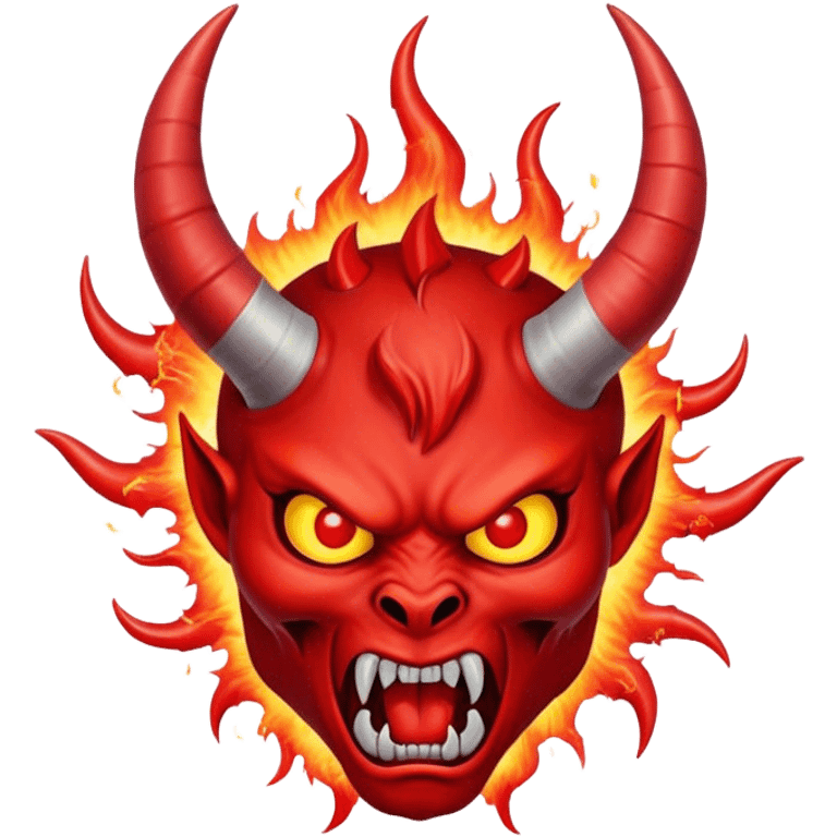 Exploding devil emoji