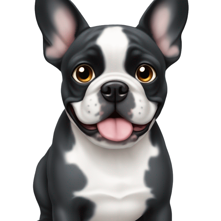 Black merle french bulldog blue eye emoji