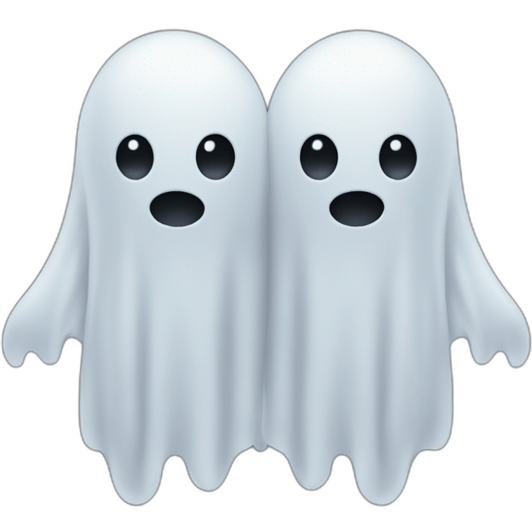 two hugging ghosts emoji