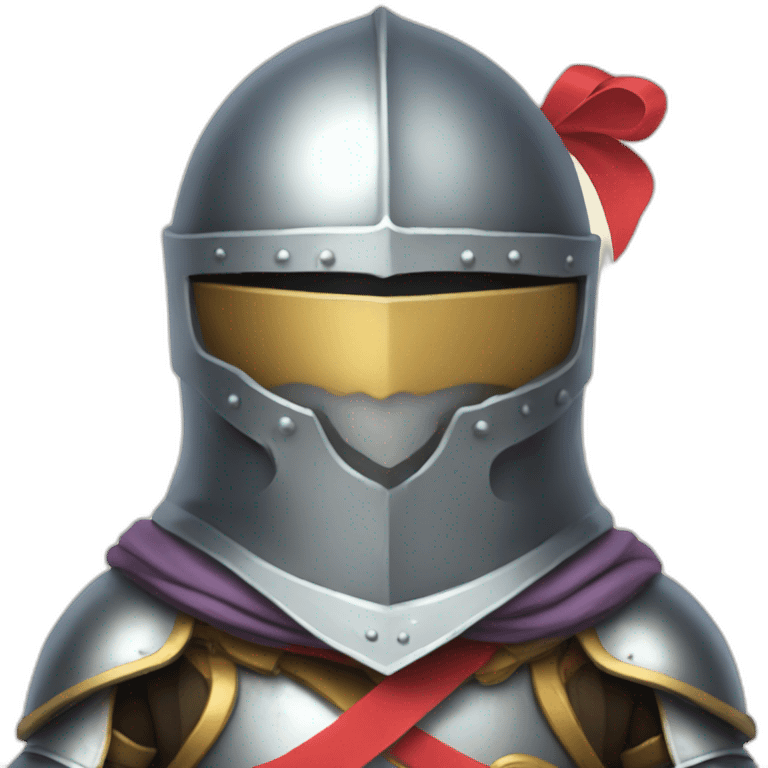 Knight lore with a ribbon in the head emoji