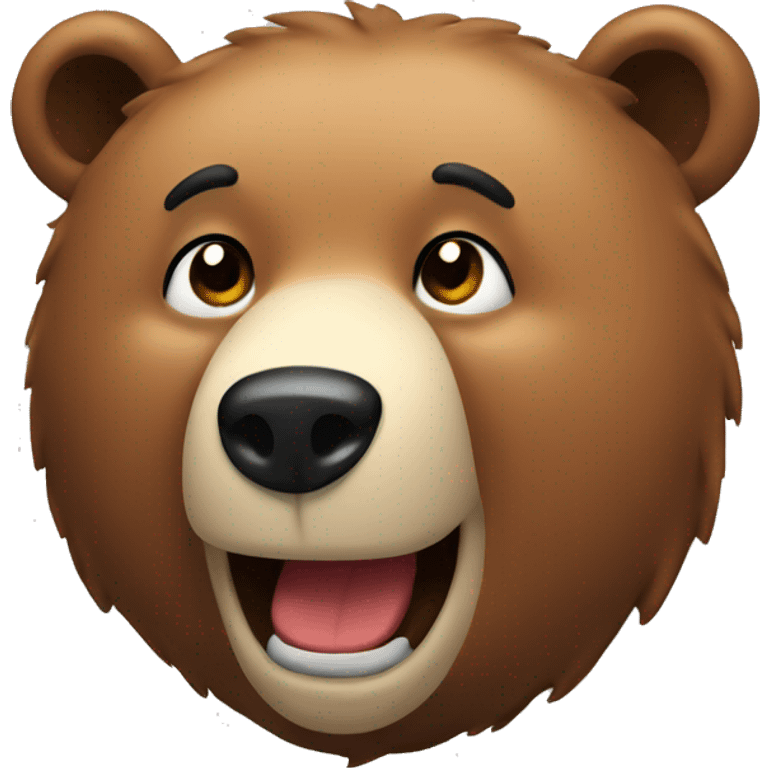 blinking bear emoji