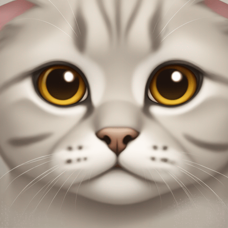 Scottish fold cat emoji