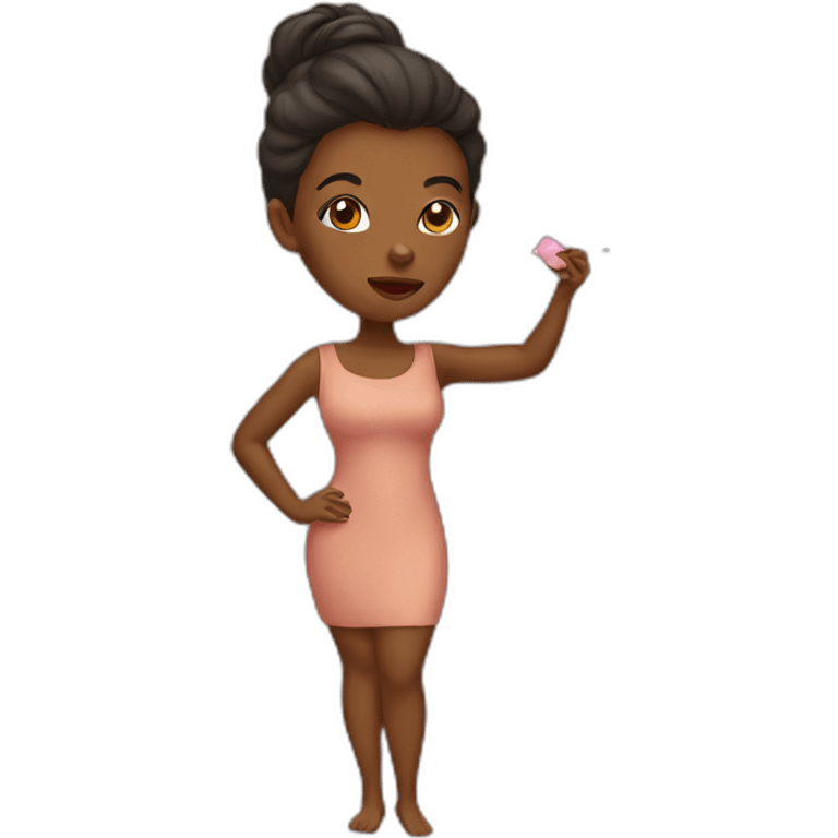 Brown skin woman blowing a kiss emoji